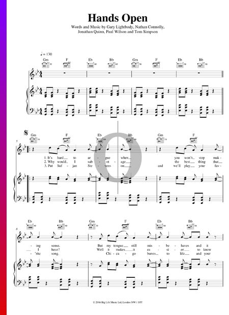 Hands Open Musik-Noten