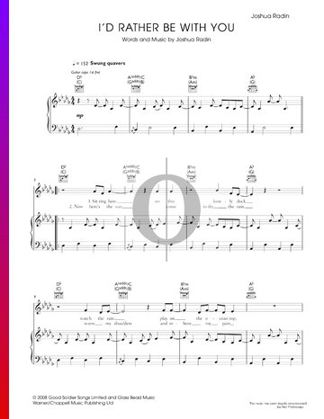 I'd Rather Be With You Sheet Music