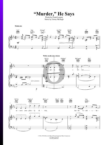 Murder He Says Musik-Noten
