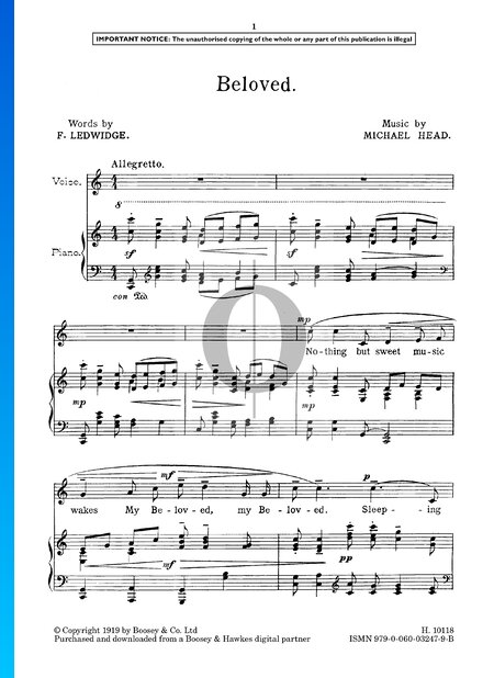 Beloved Sheet Music