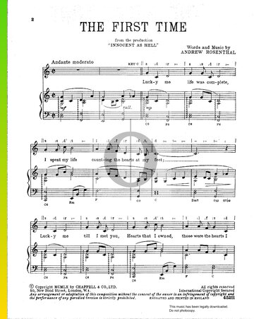 The First Time Sheet Music