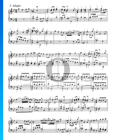Concerto in G Minor, BWV 983: 2. Adagio Sheet Music