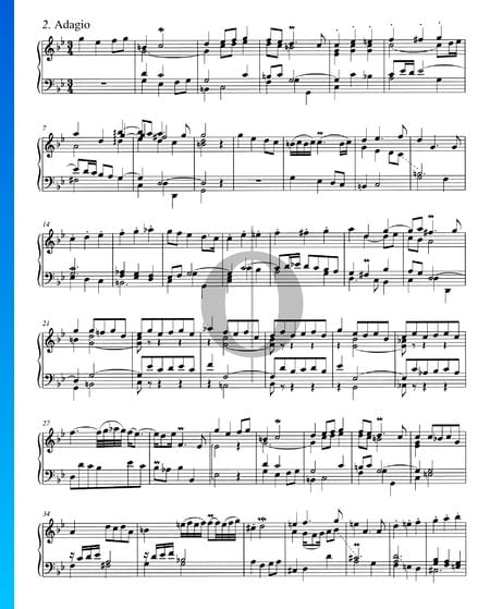 Concerto in g-Moll, BWV 983: 2. Adagio Musik-Noten
