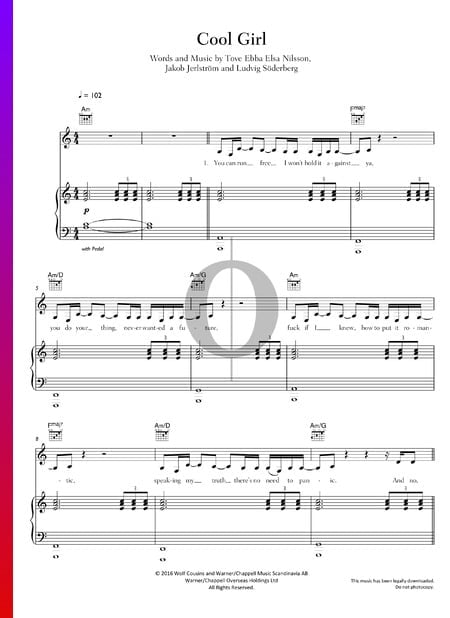 Cool Girl Sheet Music