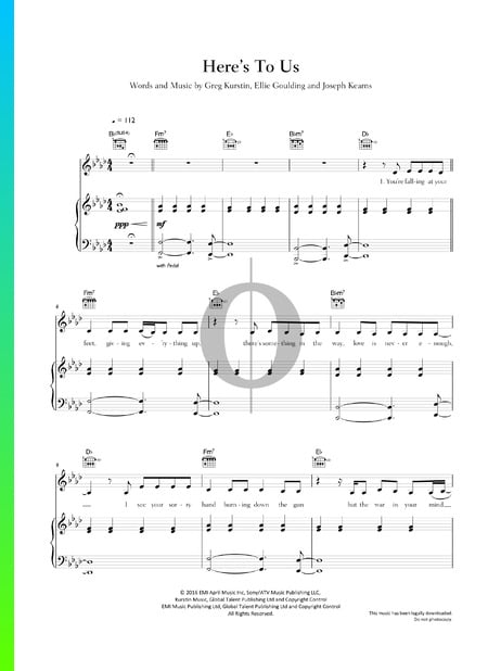 Here's To Us Sheet Music