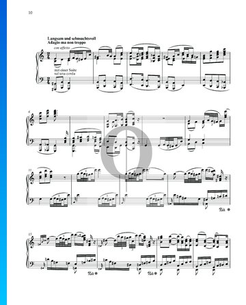 Sonate in A-Dur, Op. 101: 3. Adagio ma non troppo Musik-Noten
