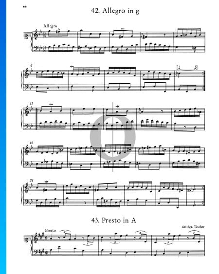 Allegro in g-Moll, Nr. 42 Musik-Noten