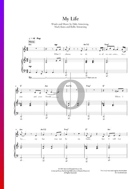 My Life Sheet Music