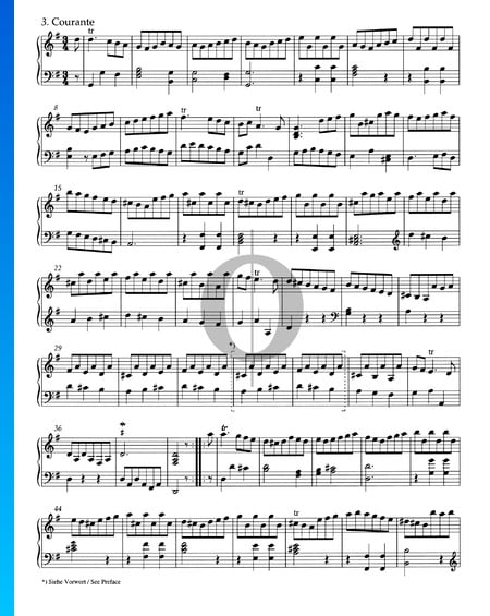 Suite G Major, HWV 441: 3. Courante Sheet Music