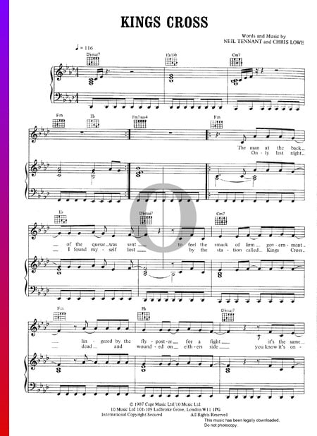 Kings Cross Musik-Noten