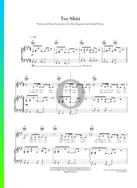 Tee-Shirt Musik-Noten