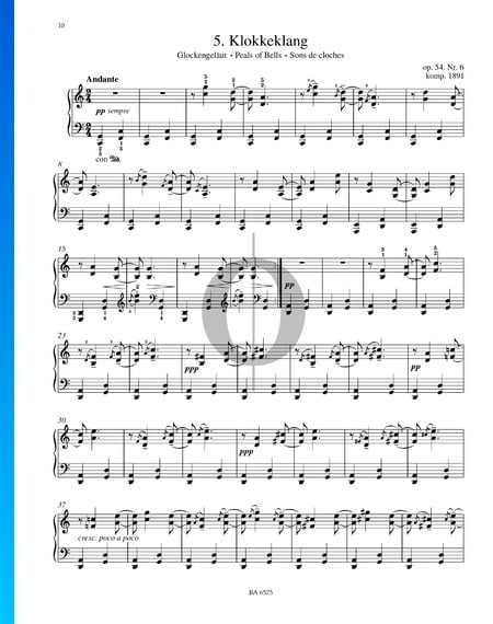 Klokkeklang, Op. 54. No. 6 Sheet Music