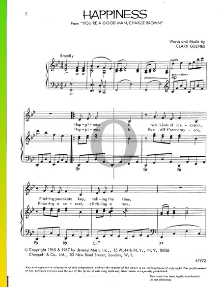 Happiness Sheet Music