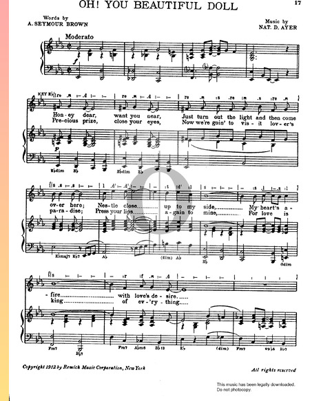 Oh! You Beautiful Doll Sheet Music