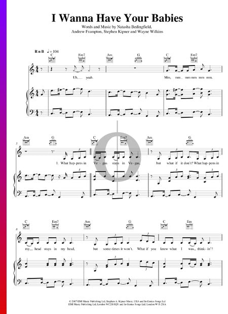 I Wanna Have Your Babies Sheet Music