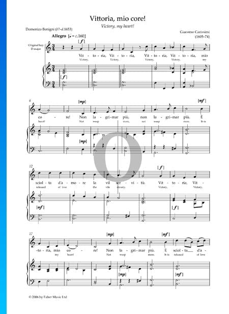 Vittoria, mio core! Musik-Noten
