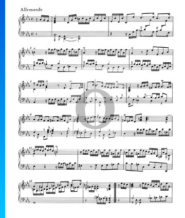 Suite c-Moll, HWV 445: 2. Allemande Musik-Noten