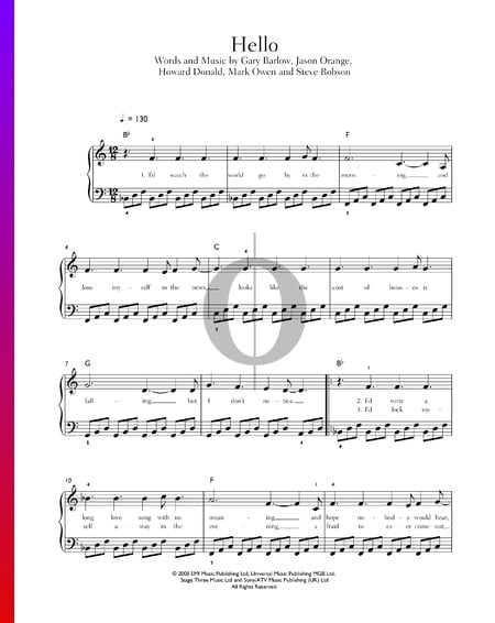 Hello Sheet Music