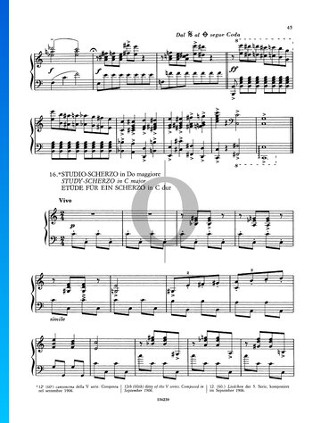 Little Songs, Series 5: No. 12 Study-Scherzo Partitura