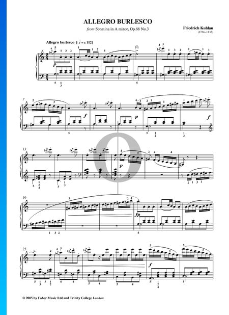 Sonatina a-Moll, Op. 88 Nr. 3: 3. Allegro Burlesco Musik-Noten