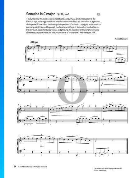 Sonatine in C-Dur, Op. 36 Nr. 1 Musik-Noten