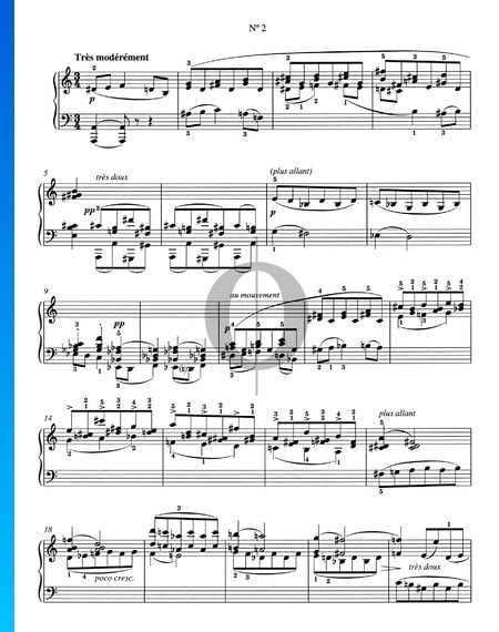 Deux Rêveries Nocturnes, Nr.2 Musik-Noten