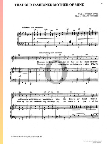 That Old Fashioned Mother Of Mine Sheet Music
