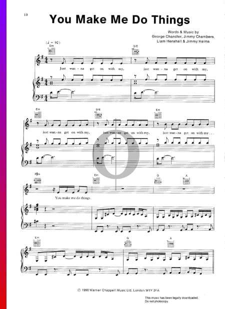 You Make Me Do Things Sheet Music