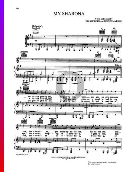 My Sharona Sheet Music