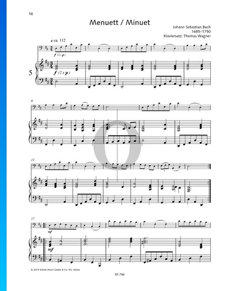 Menuet G-Dur, BWV Anh. 116