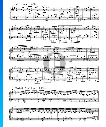 Goldberg Variations, BWV 988: Variatio 4. a 1 Clav. Sheet Music