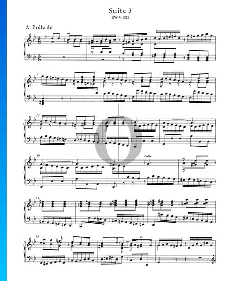 English Suite No. 3 G Minor, BWV 808: 1. Prélude Sheet Music