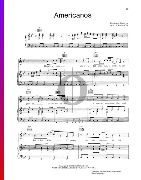 Americanos Sheet Music