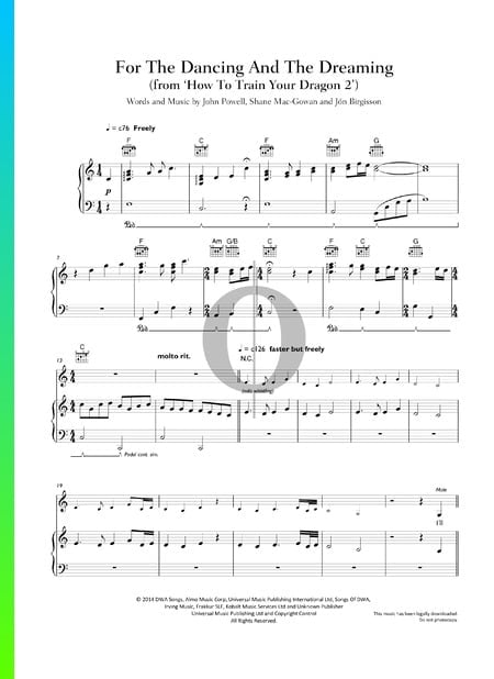 For The Dancing And The Dreaming Sheet Music