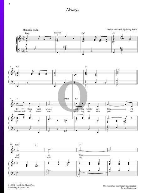 Always Sheet Music