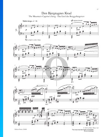 The Mountain Captive’s Song, Op. 44 Sheet Music