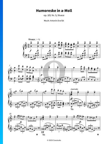 Humoresque, Op. 101 No. 5 Sheet Music