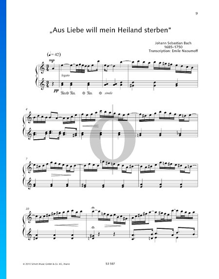 Aus Liebe will mein Heiland sterben, BWV 244
