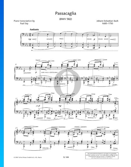 Passacaglia et Thema Fugatum, BWV 582
