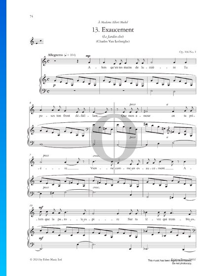 Le Jardin clos, Op. 106: No. 1 Exaucement