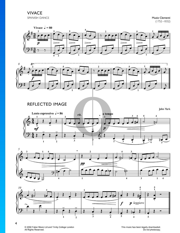 Reflected Image (John York) Piano Sheet Music - OKTAV