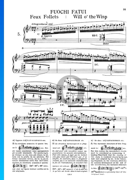 Transzendentale Etüde, Nr. 5 S. 139 (Feux follets)