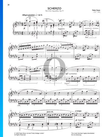 Aquarelle, Op. 19: Nr. 2 Scherzo Musik-Noten