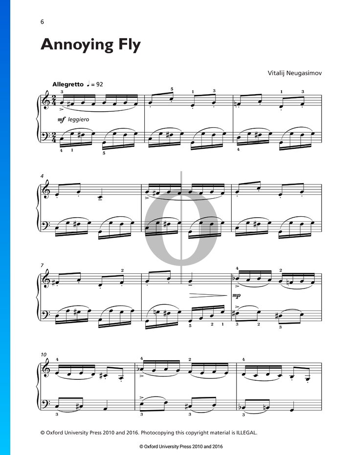 Annoying Fly Vitalij Neugasimov Piano Sheet Music Oktav 5403