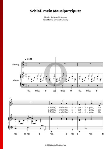 Schlaf, mein Mausiputziputz Sheet Music