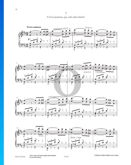 Etude in D Major: C’est la jeunesse, qui a des ailes dorées