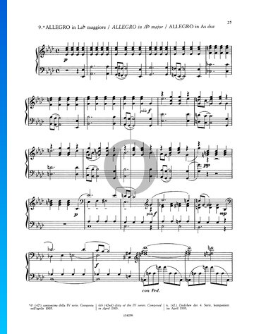 Little Songs, Series 4: No. 6 Allegro in A-flat Major Sheet Music