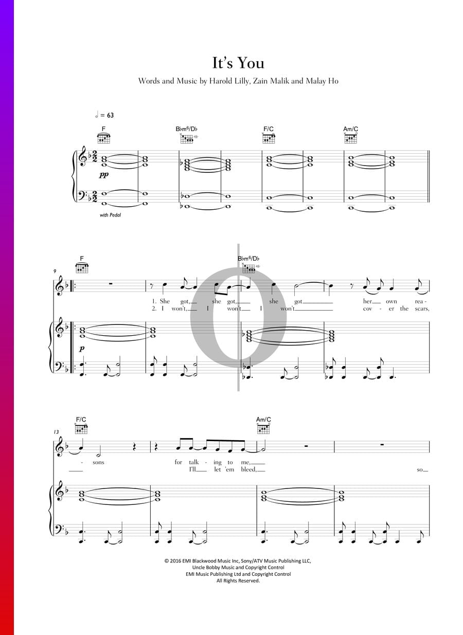 Its You Sheet Music Piano Voice Guitar Pdf Download And Streaming 