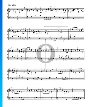 Suite C Major, HWV 443: 5. Double Sheet Music