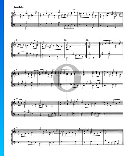 Suite C Major, HWV 443: 5. Double Sheet Music